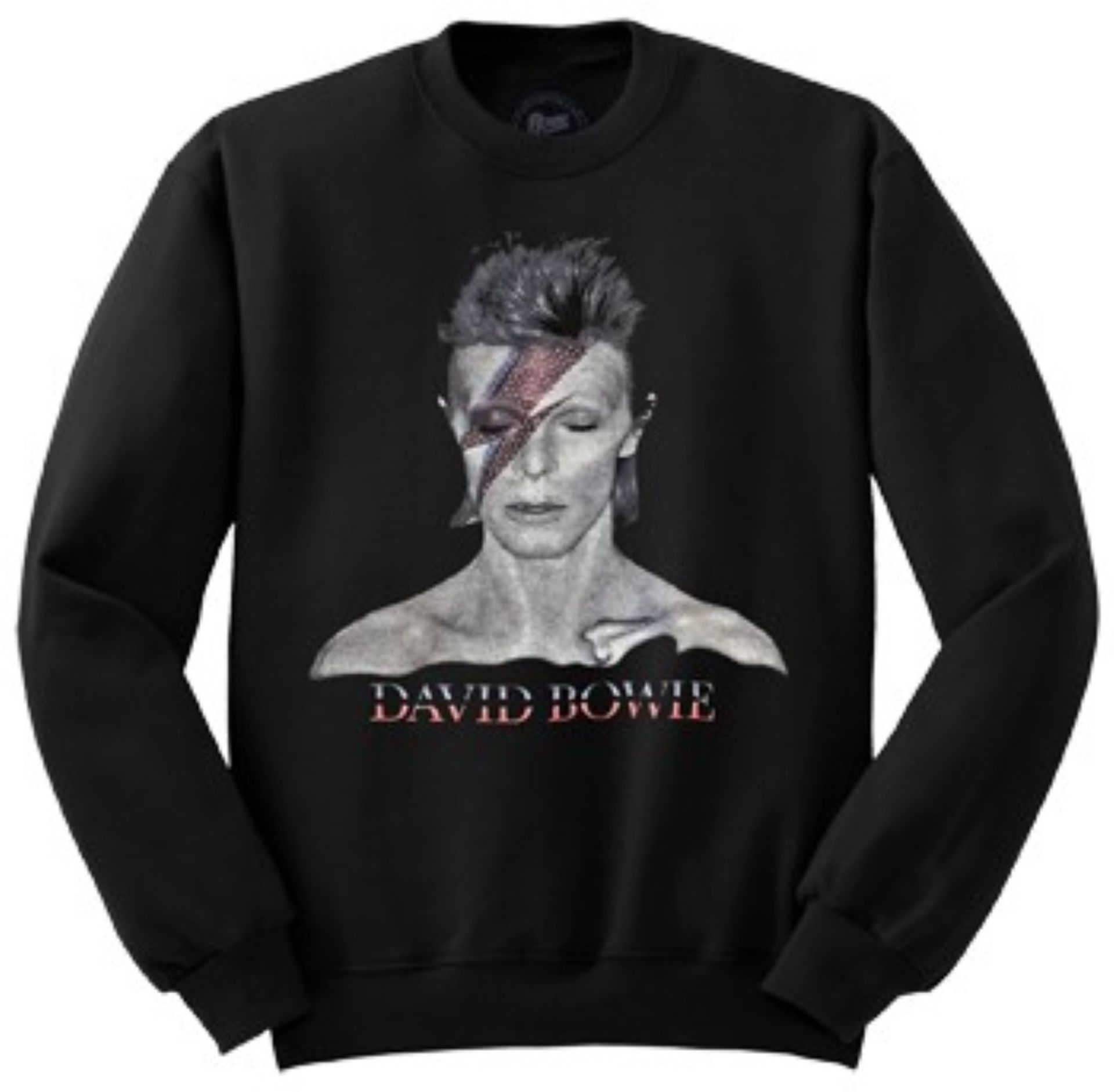 1 x David Bowie Aladdin Sane Men's Jumper - 100% Cotton - Size: Large - Officially Licensed