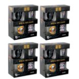 4 x Sets of Official Guns n Roses Shot Glass Gift Packs - Each Pack Contains 4 x 1oz Shot Glasses -