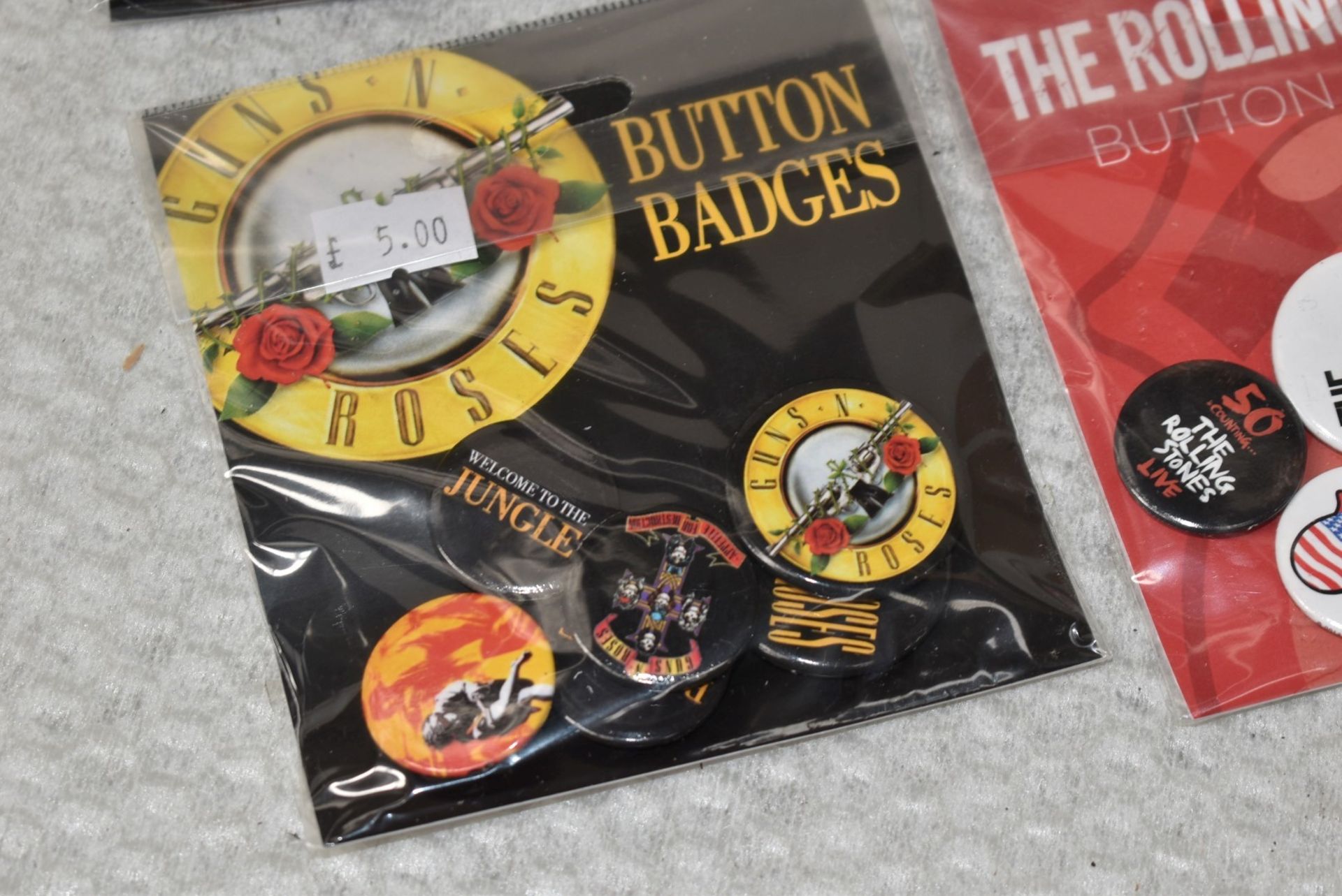 Approx 70 x Various Button Badge Multipack Sets - Rolling Stones, Nirvana, Guns n Roses, David - Image 9 of 9