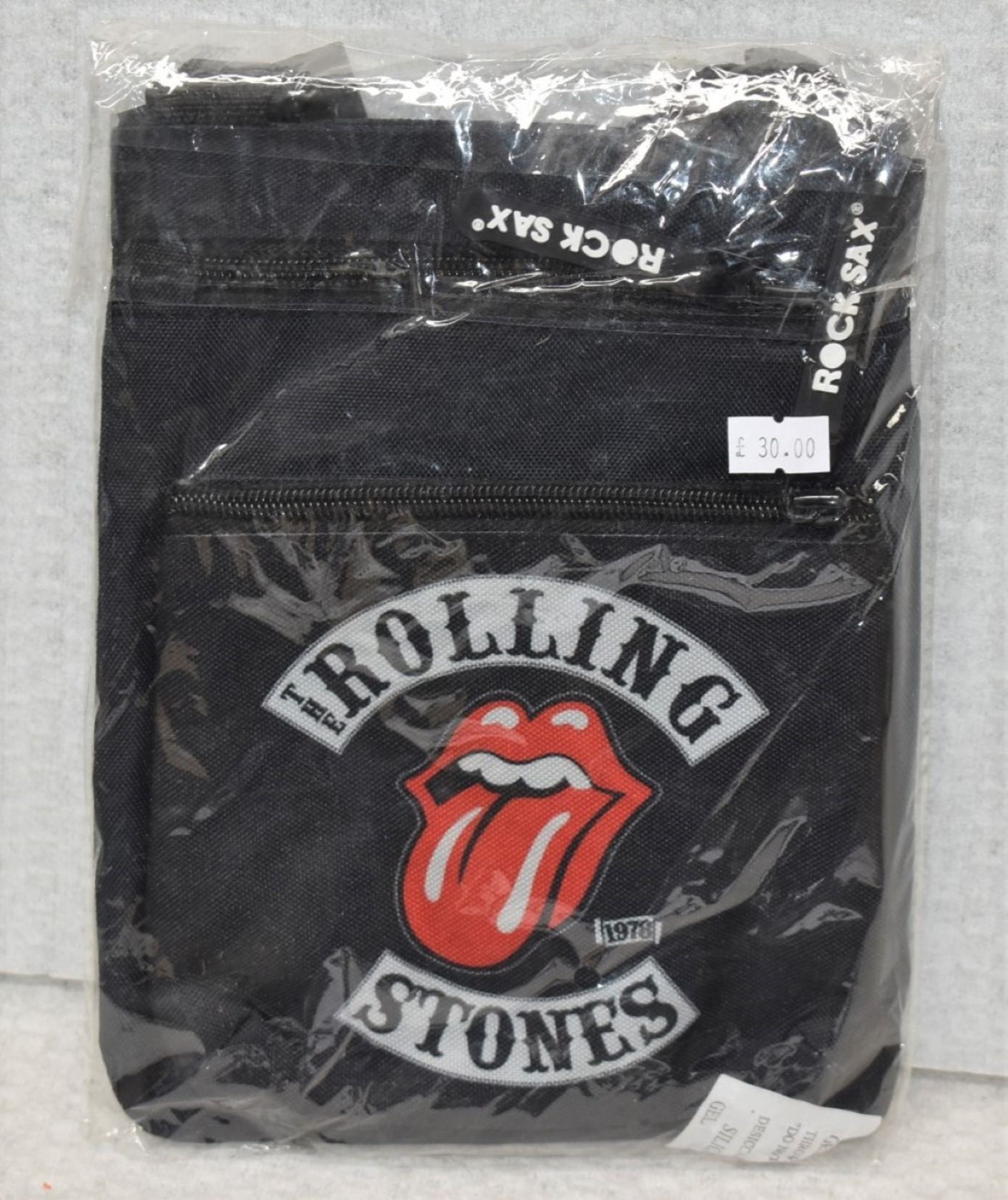 1 x Rolling Stones Cross Body Festival Bag by Rock Sax - Iconic Tongue and Lips Logo - Officially