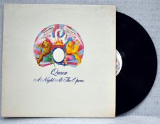 1 x QUEEN A Night At The Opera LP by EMI Records 1975 2 Sided 12 Inch Vinyl with Lyrics - Ref: