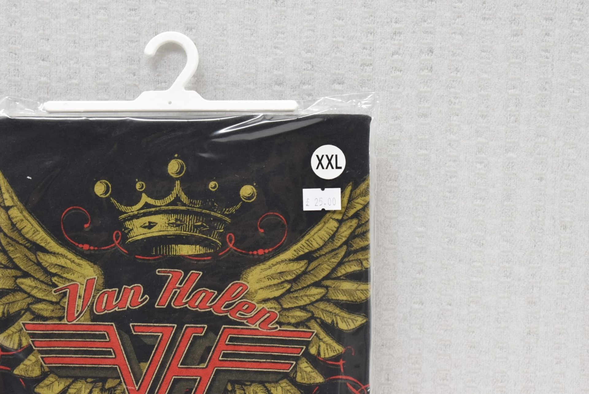 1 x VAN HALEN Wings Logo Short Sleeve Men's T-Shirt by M& O Gold - Size: XXL - Colour: Black - - Image 3 of 6