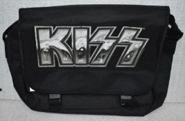1 x Kiss Messenger Laptop Shoulder Bag in Black - New & Unused - Ref: RR637 P2B4 - CL720 -