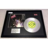 1 x Pink Floyd 'Not Now John' Silver 7 Inch Vinyl - Mounted and Presented in Black Frame - Ref: