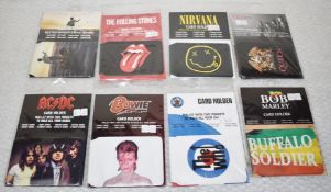 24 x Card Holder Wallets Featuring David Bowie, Nirvana, Rolling Stones, ACDC, Bob Marley, Pink