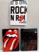 3 x THE ROLLING STONES Various Designs Short and Long Sleeve T-Shirts - Size: Large - Officially