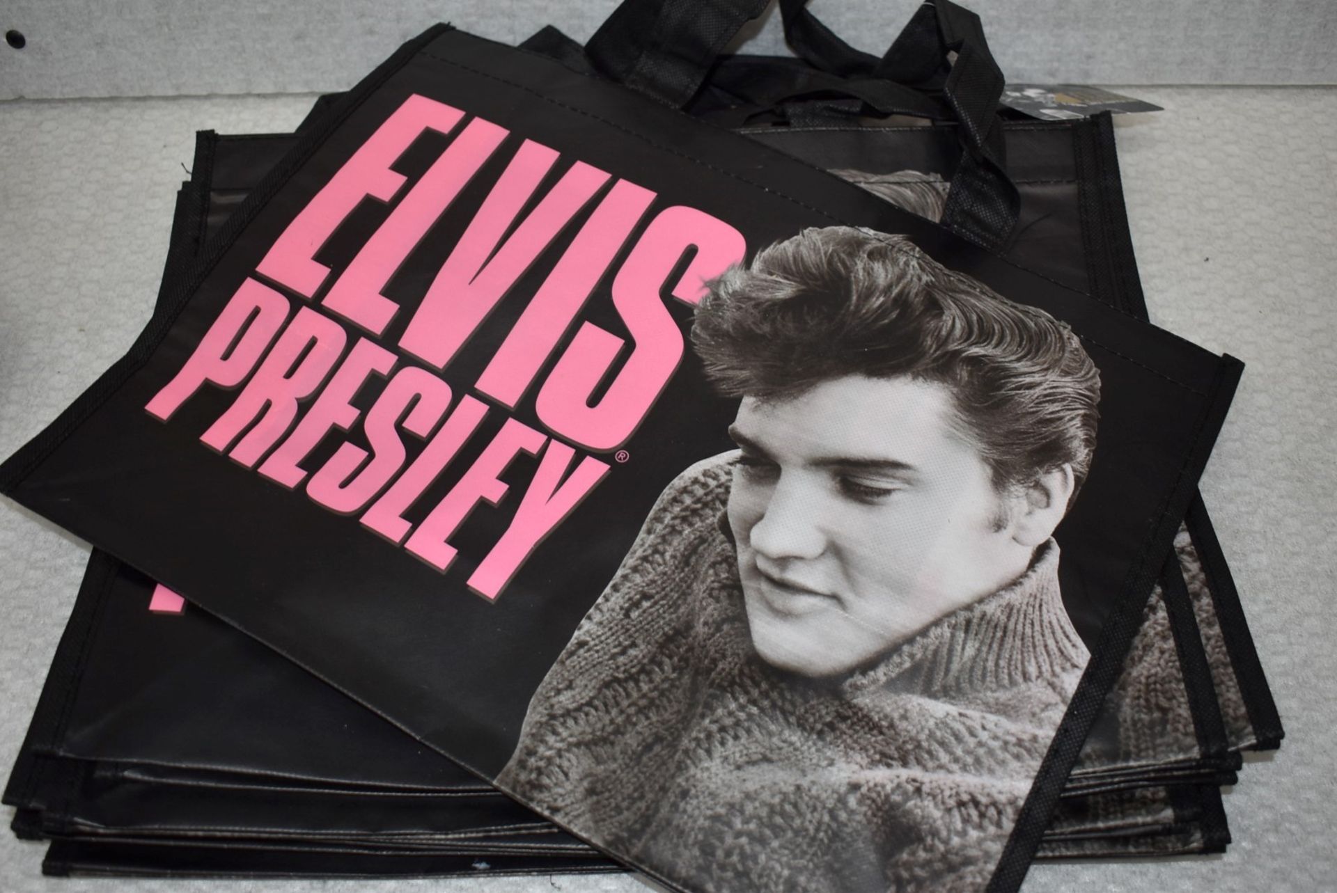 8 x Elvis Presley Eco Tote Shopper Bags - Size: 40 x 30 cms - Polypropylene Eco Material With - Image 3 of 4