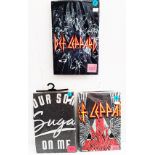 3 x DEF LEPPARD Various Designs Short Sleeve Ladies T-Shirts - Size: Large - Officially Licensed