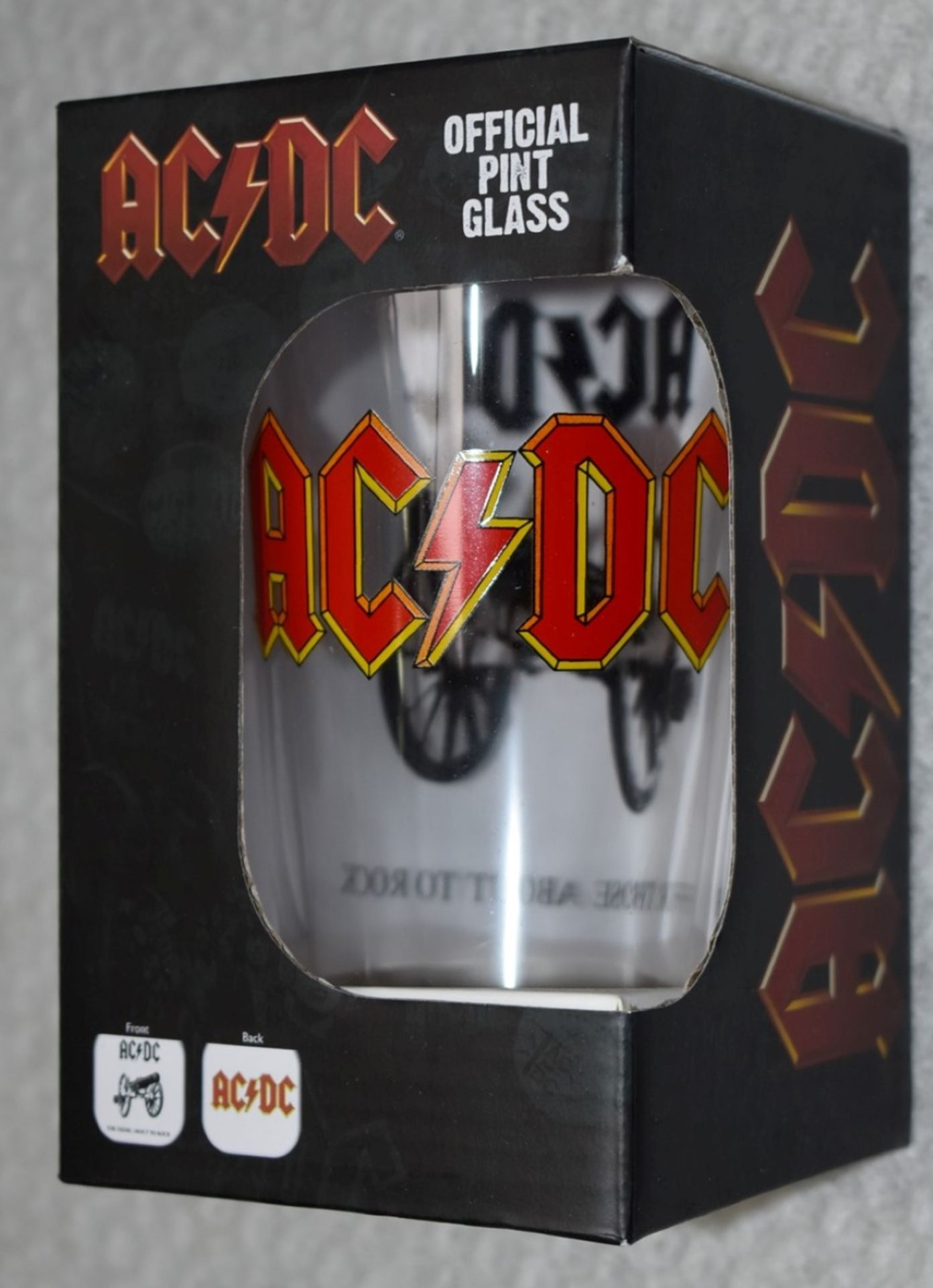 4 x Official ACDC Pint Glasses - Presented in Retail Packaging - Officially Licensed Merchandise - - Image 3 of 7
