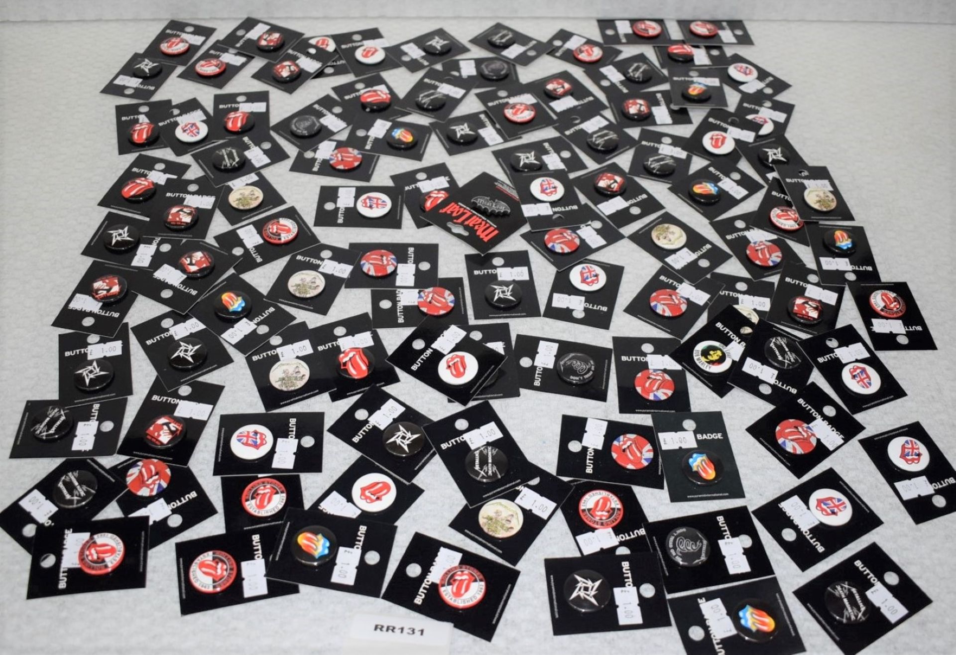 Approx 100 x Rock n Roll Button Badges By Pyramid - Various Bands Included - Officially Licensed - Image 2 of 6