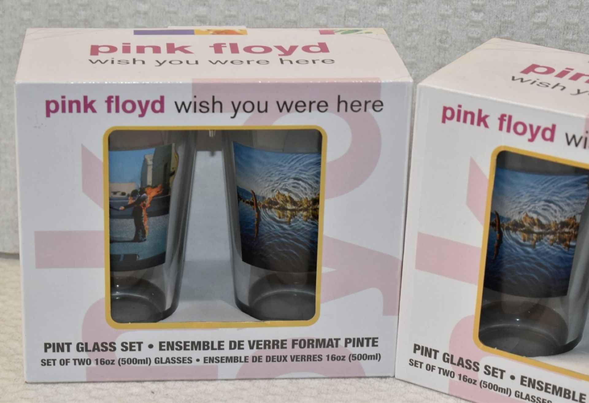 3 x Sets of Pink Floyd 'Wish You Were Here' Drinking Glass Gift Packs - Each Pack Contains 2 x 16oz - Image 2 of 8