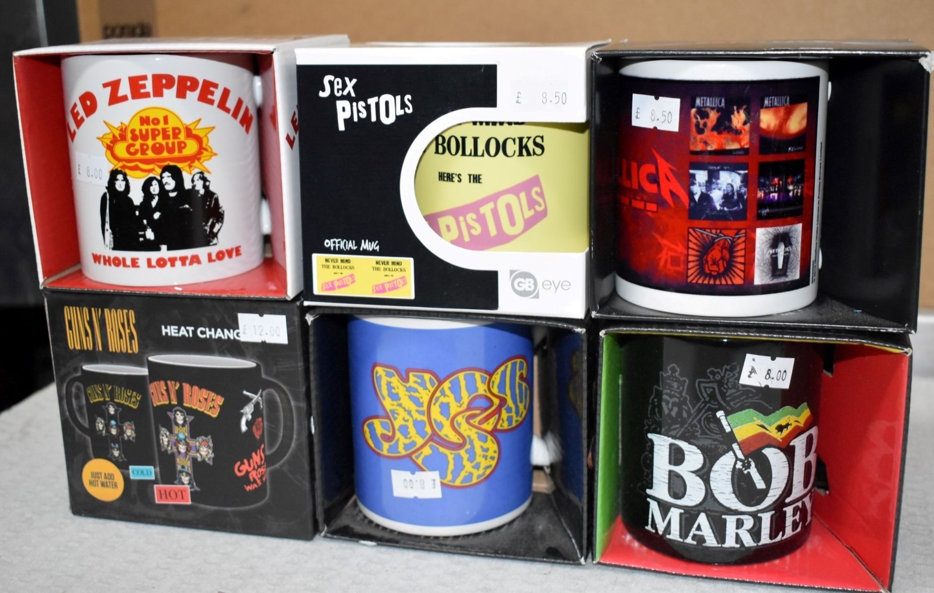 6 x Assorted Rock n Roll Themed Band Drinking Mugs - Includes Led Zeppelin, Sex Pistols, Guns n - Image 3 of 3