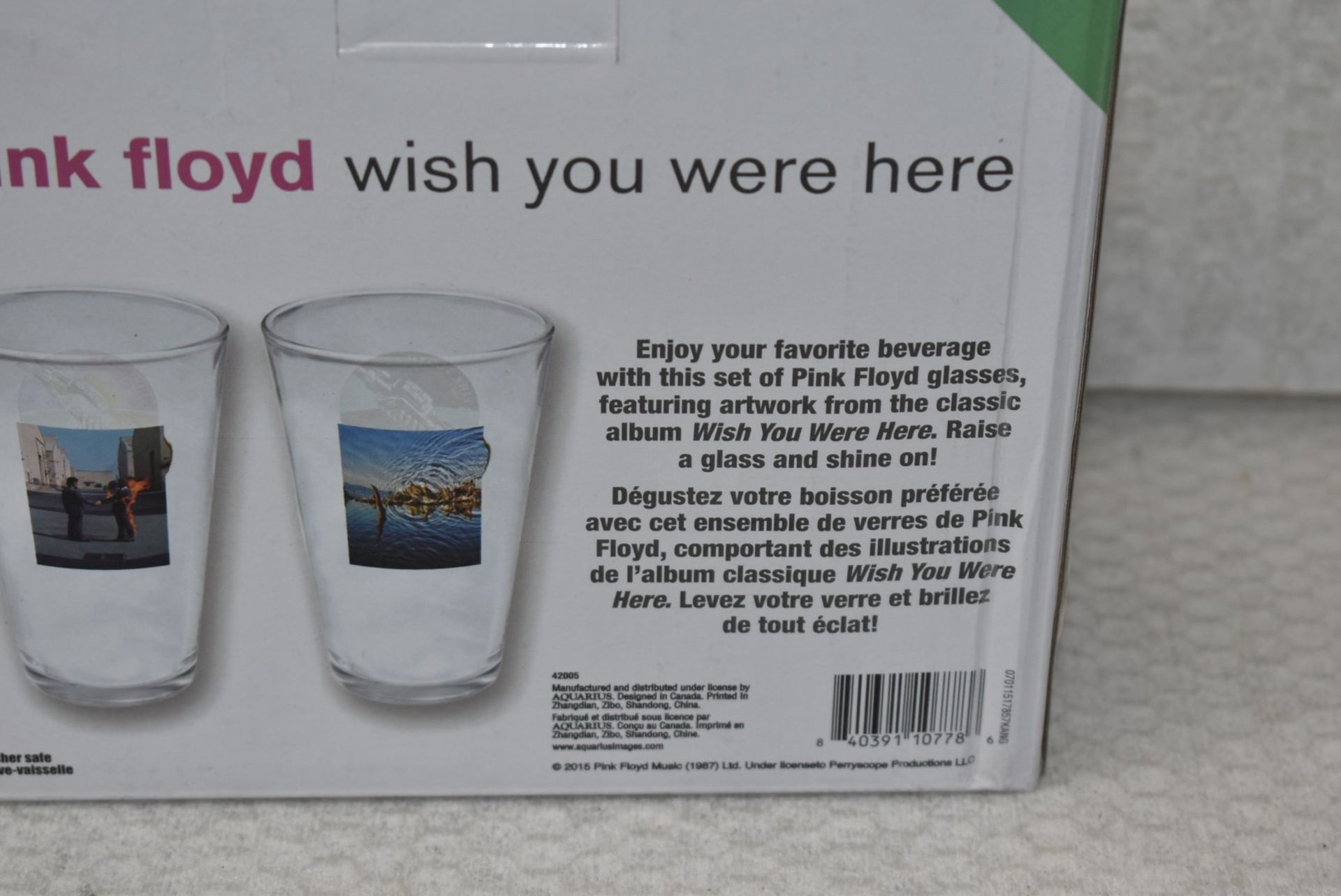 5 x Sets of Pink Floyd 'Wish You Were Here' Drinking Glass Gift Packs - Each Pack Contains 2 x 16oz - Image 4 of 4