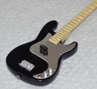 1 x Miniature Hand Made Guitar by Baby Axe - Phil Lynott Fender Precision Mirrored Bass - New &