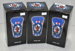 3 x The Who Travel Mugs - Presented in Gift Boxes - Officially Licensed Merchandise - New &