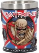 1 x Iron Maiden Premium Shot Glass With Stainless Steel Removable Insert and Hand Painted Resin