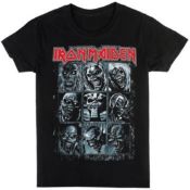 7 x IRON MAIDEN Various Designs and Sizes Short Sleeve T-Shirts - Size: 4 x Medium, 3 x XXL -