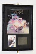 1 x Authentic THE WHO Pete Townsend Autograph With COA - The Story of The Who Album Cover Signed