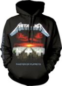 1 x Metallica Master of Puppets Men's Hoodie Jumper - Size: Medium - RRP £50 - Officially Licensed