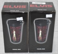 2 x Elvis Presly Travel Mugs - Presented in Gift Boxes - Officially Licensed Merchandise - New &