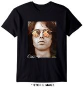 1 x THE DOORS Jim Morrison Aviators Logo Short Sleeve Men's T-Shirt - Size: XXL - Colour: Black -