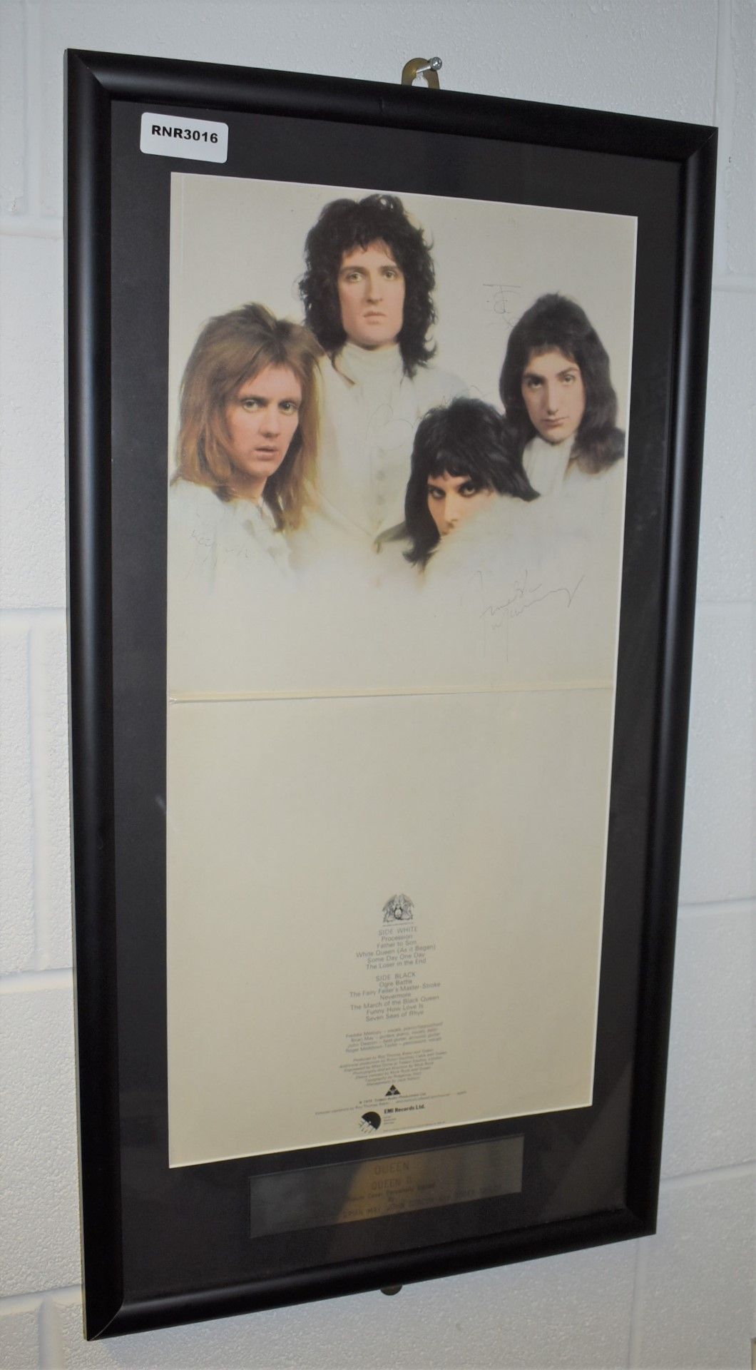 1 x Authentic QUEEN Autographs With COA - Queen Album Cover Signed By Freddie Mercury, Brian May, - Image 2 of 10