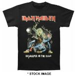 1 x IRON MAIDEN No Prayer on the Road Short Sleeve Men's T-Shirt by Gildan - Size: Small - Colour: