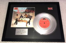 1 x The Who 'I Cant See For Miles' Silver 7 Inch Vinyl - Mounted and Presented in Black Frame - Ref: