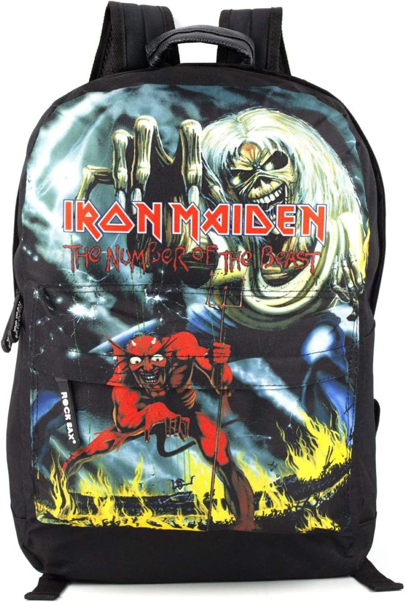 1 x Iron Maiden Number Of The Beast Backpack Bag by Rock Sax - Officially Licensed Merchandise -