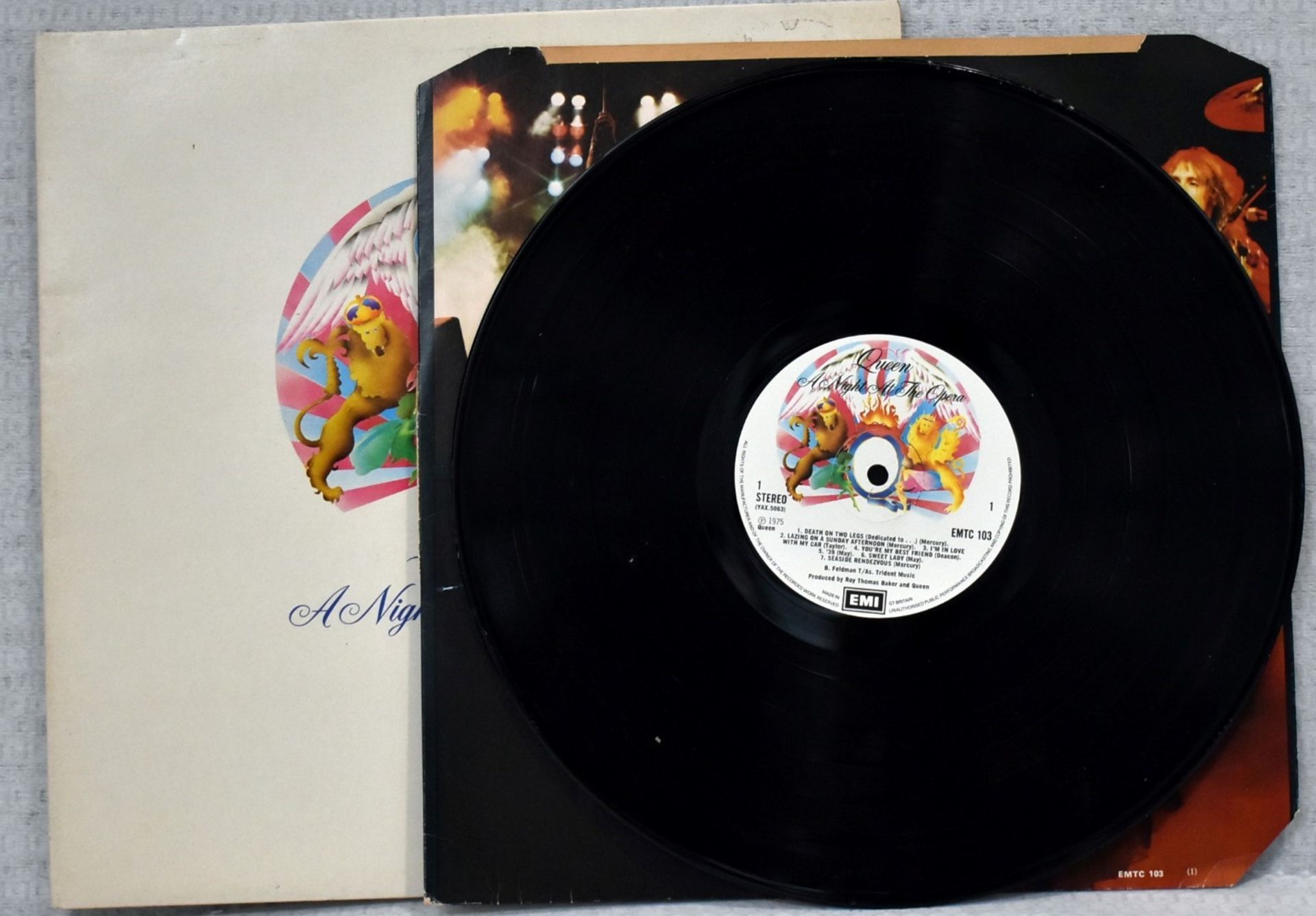 1 x QUEEN A Night At The Opera LP by EMI Records 1975 2 Sided 12 Inch Vinyl with Lyrics - Ref: - Image 15 of 21