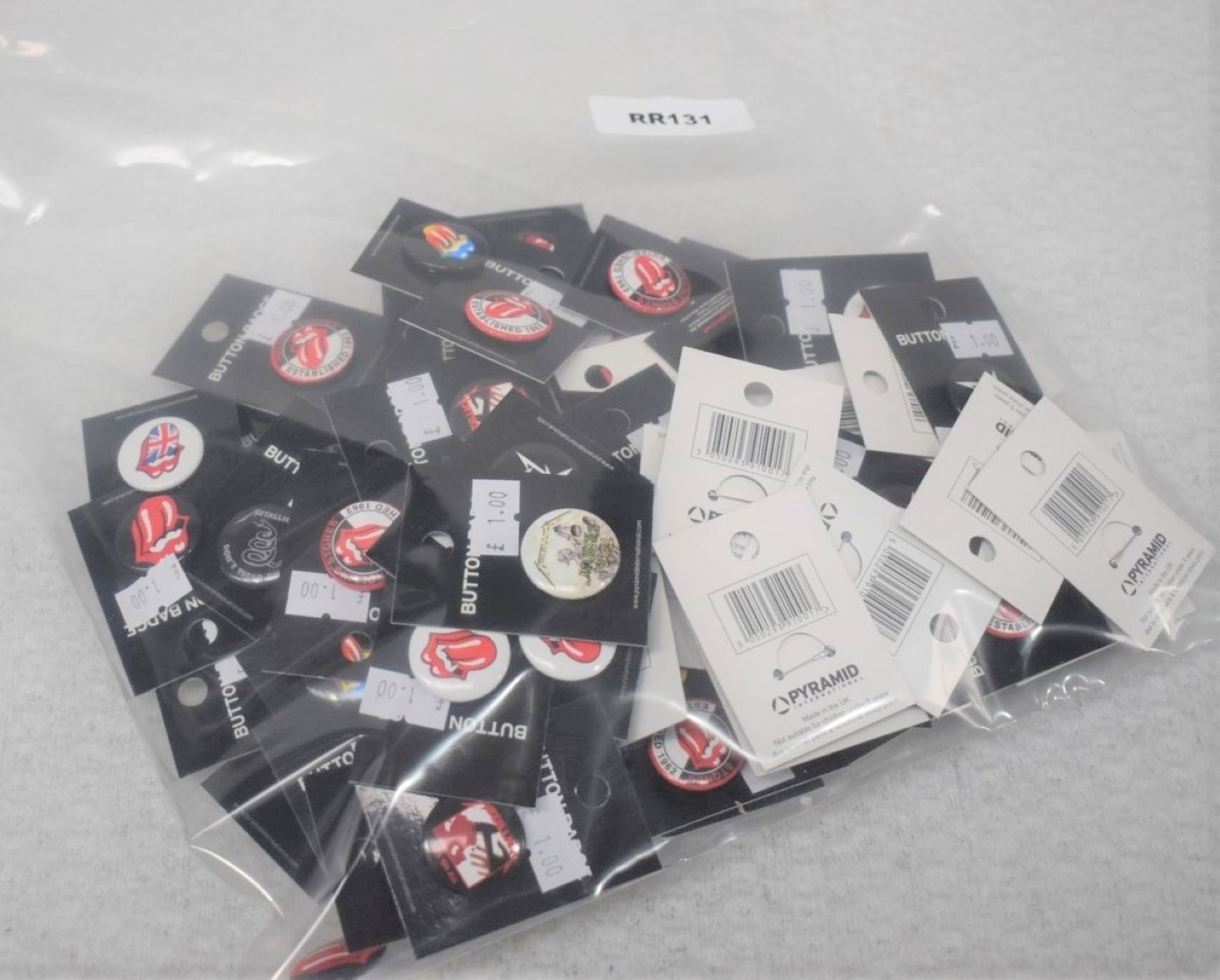 Approx 100 x Rock n Roll Button Badges By Pyramid - Various Bands Included - Officially Licensed - Image 6 of 6