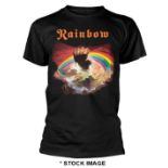 1 x RAINBOW Rainbow Rising Short Sleeve Men's T-Shirt by Gildan - Size: Extra Large - Colour: Black