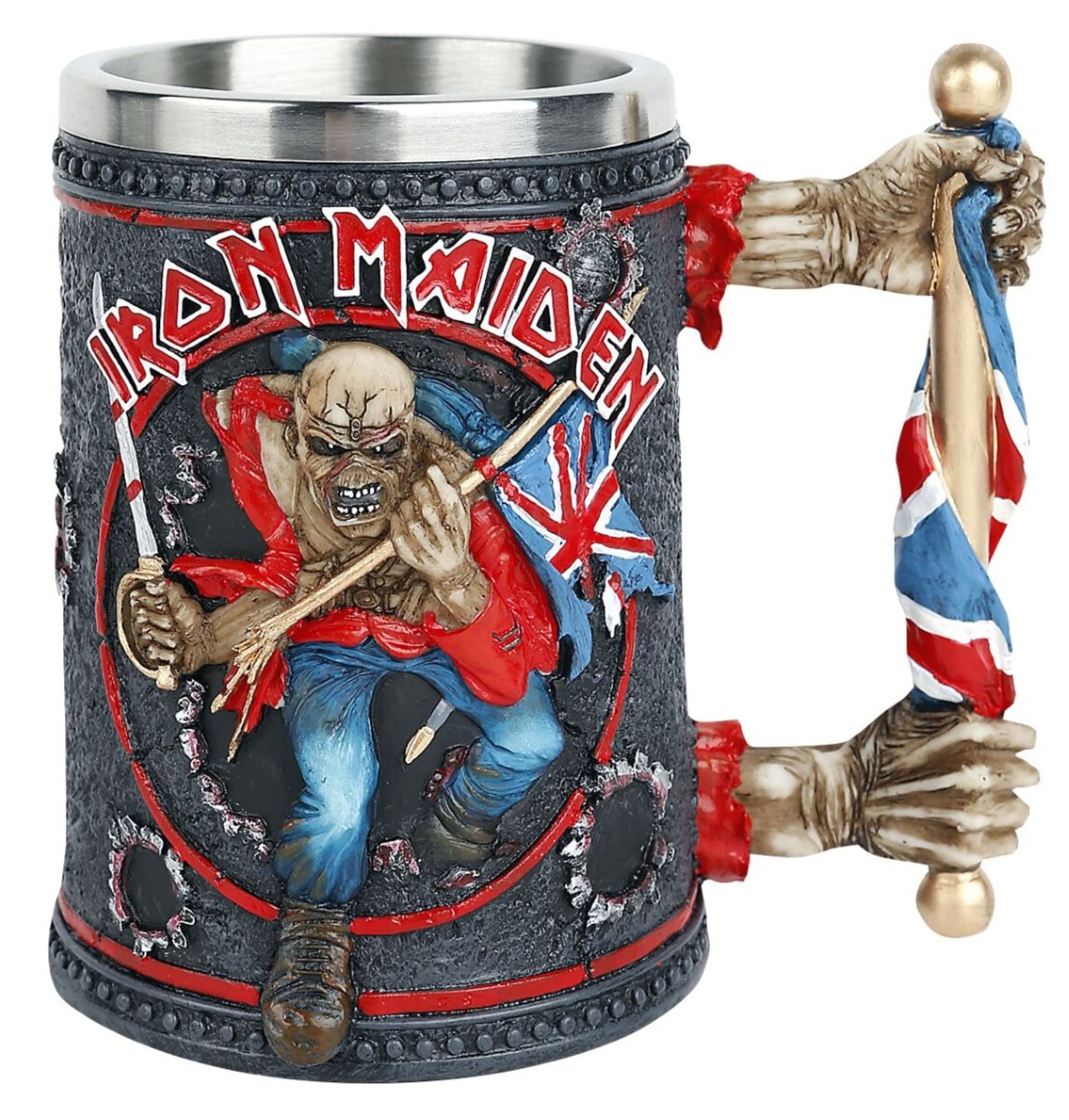 1 x Iron Maiden Tankard Beer Mug - RRP £60 - High Quality Hand Painted - Removable Insert -