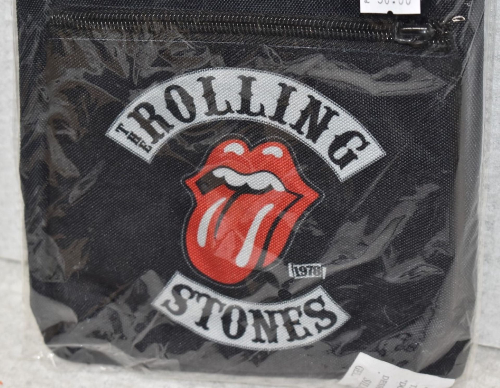1 x Rolling Stones Cross Body Festival Bag by Rock Sax - Iconic Tongue and Lips Logo - Officially - Image 5 of 6