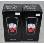 2 x Pink Floyd 'The Wall' Travel Mugs - Presented in Gift Boxes - Officially Licensed Merchandise -