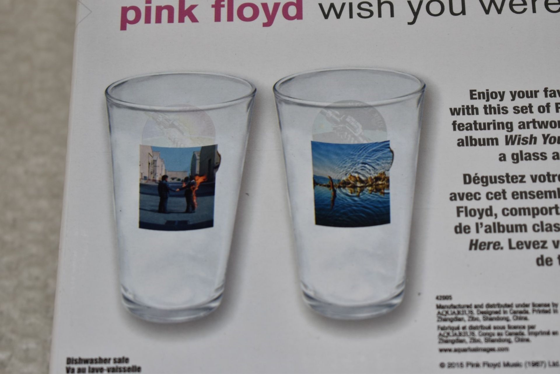 3 x Sets of Pink Floyd 'Wish You Were Here' Drinking Glass Gift Packs - Each Pack Contains 2 x 16oz - Image 7 of 8