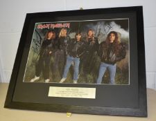 1 x Authentic IRON MAIDEN Band Autograph With COA - No Prayer on the Road Program Signed By The Band