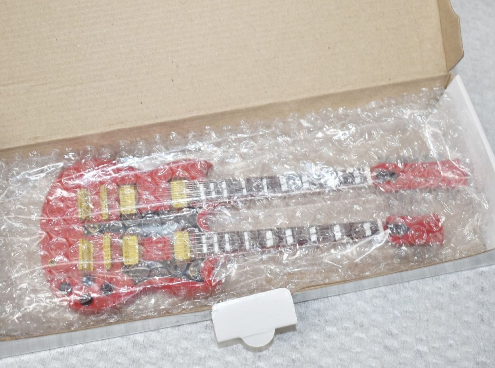 1 x Miniature Hand Made Guitar - Led Zeppelin Jimmy Page Twin Neck Gibson SG - New & Unused - RRP £ - Image 3 of 8