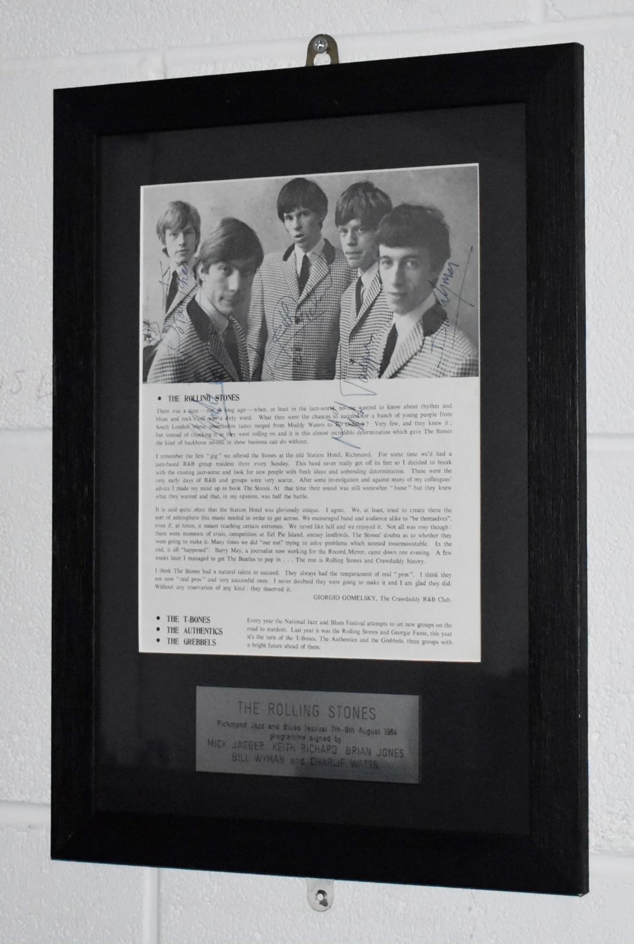 1 x Framed THE ROLLING STONES Autographs - 1964 Richmond Jazz and Blues Festival Programme Signed - Image 3 of 13
