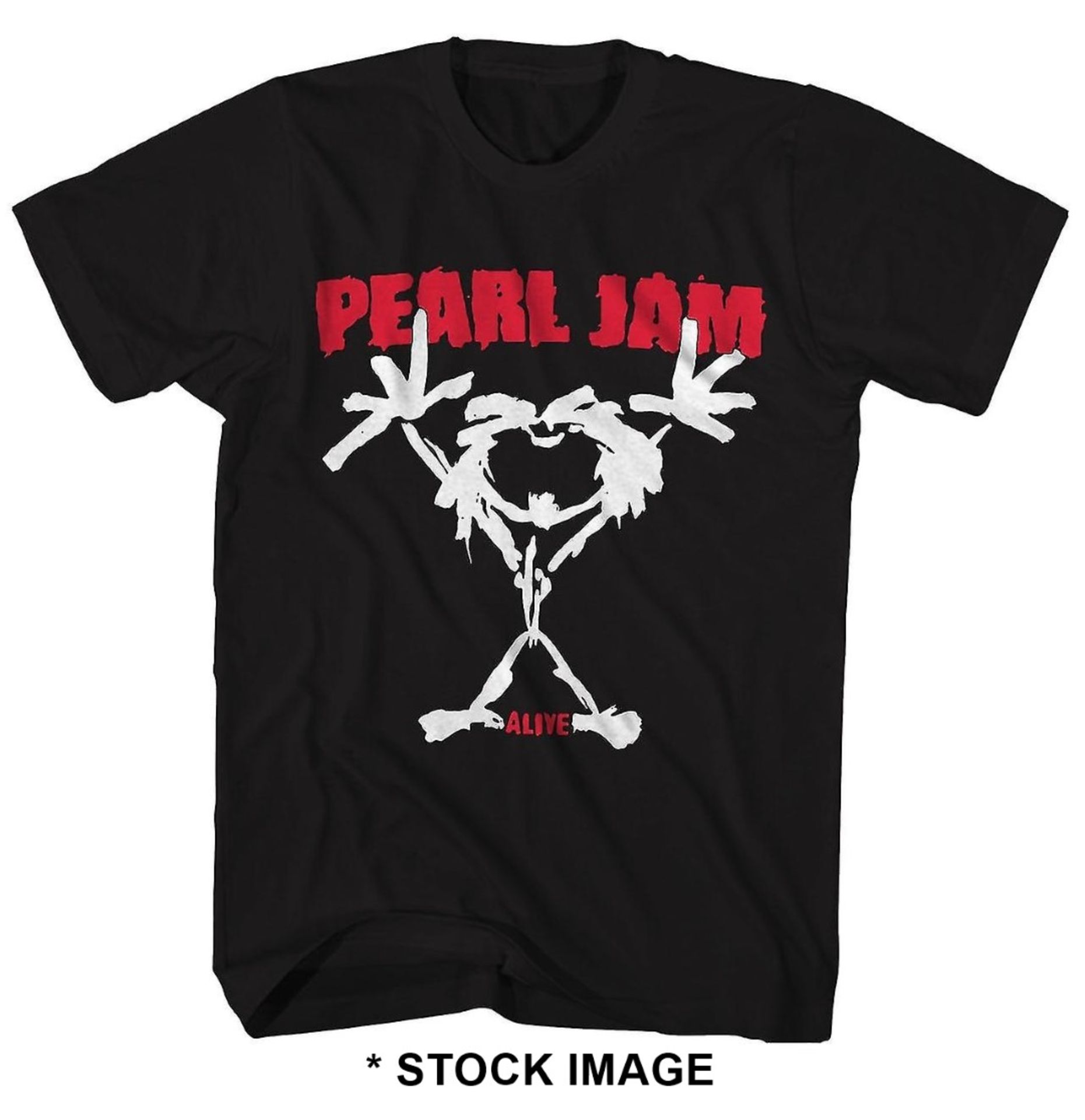 1 x PEARL JAM Alive Stickman Short Sleeve Men's T-Shirt by Gildan - Size: XXL - Colour: Black - New