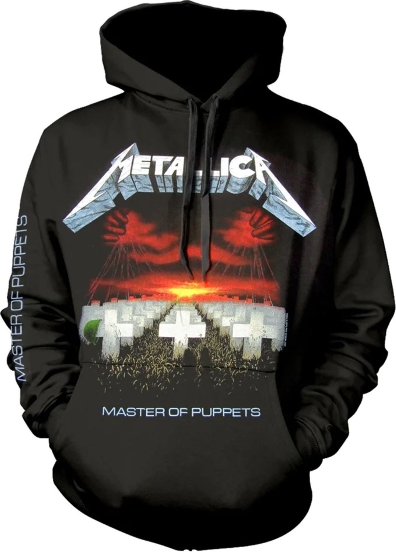 1 x Metallica Master of Puppets Men's Hoodie Jumper - Size: Large - RRP £50 - Officially Licensed