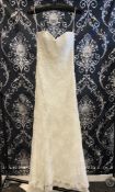 1 x LUSAN MANDONGUS 'Tonia' Elegant Strapless Fishtail Designer Wedding Dress RRP £2,490 UK12
