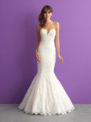 1 x ALLURE BRIDALS '3010' Stunning Strapless Fishtail Designer Wedding Dress RRP £1,850 UK14