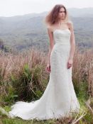 1 x ATELIER LYANNA 'Simone' Stunning Strapless Fishtail Designer Wedding Dress RRP £1,200 UK12
