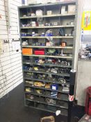 1 x Large Metal Shelf Unit From Mechanics Workshop - Includes Contents