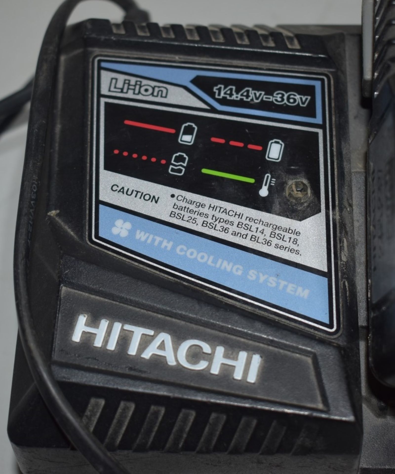 1 x HITACHI UC 36YRSL Slide Battery Charger With Cooling System - Includes Li-on Battery - Ref: - Image 2 of 2