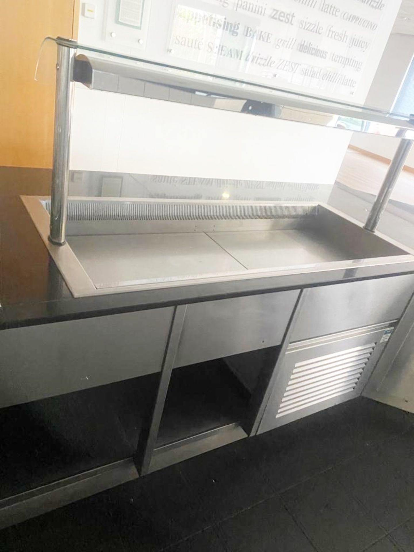 1 x Canteen Servery With Black Stone Work Surfaces and Drop in Heated / Chilled Appliances - Image 3 of 25