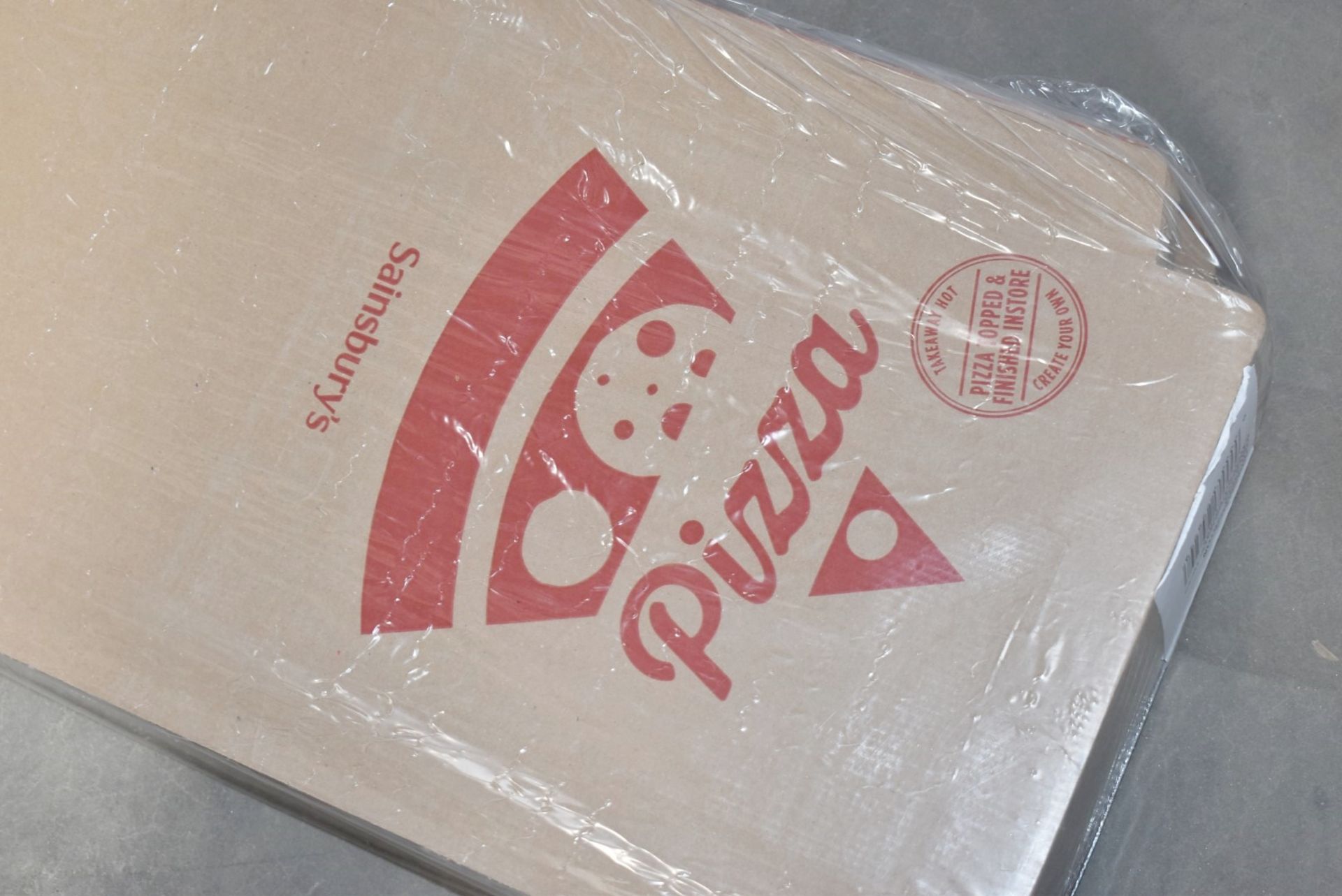 300 x Supermarket Branded 10 Inch Pizza Boxes - Includes 3 x Boxes of 100 - New and Sealed - CL232 - - Image 2 of 11