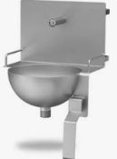 1 x SCM Stainless Steel 300mm Wall Mounted Handwash Sink Basin