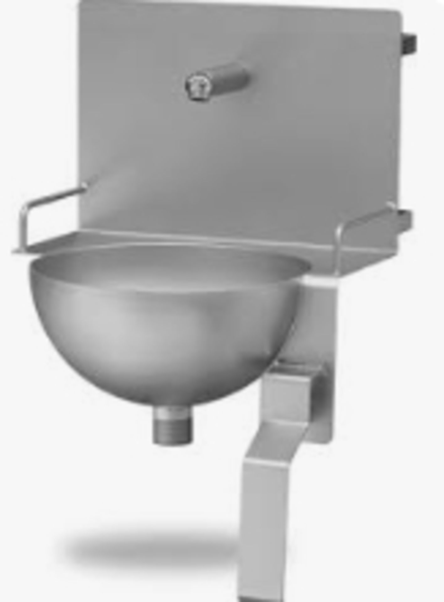 1 x SCM Stainless Steel 300mm Wall Mounted Handwash Sink Basin